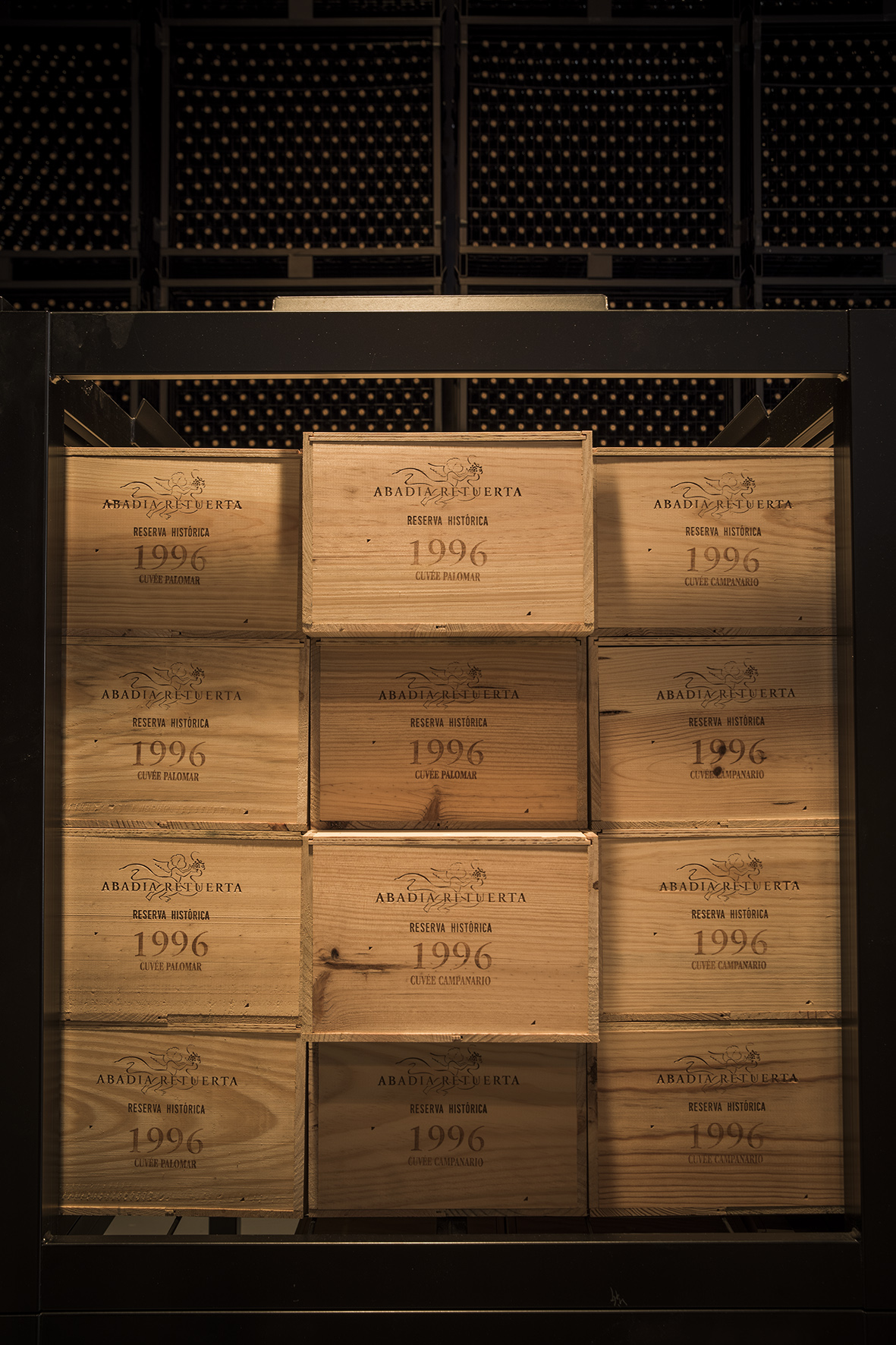Cajas de la reserva histórica de Abadía Retuerta, añada 1996